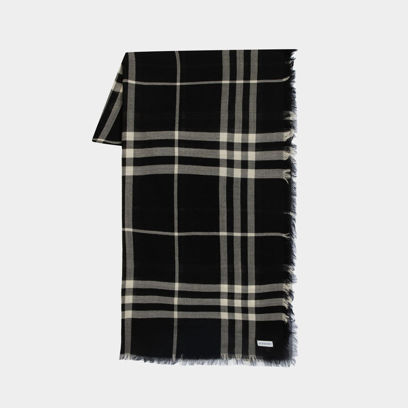 Écharpe Giant Check - Burberry - Laine - Noir