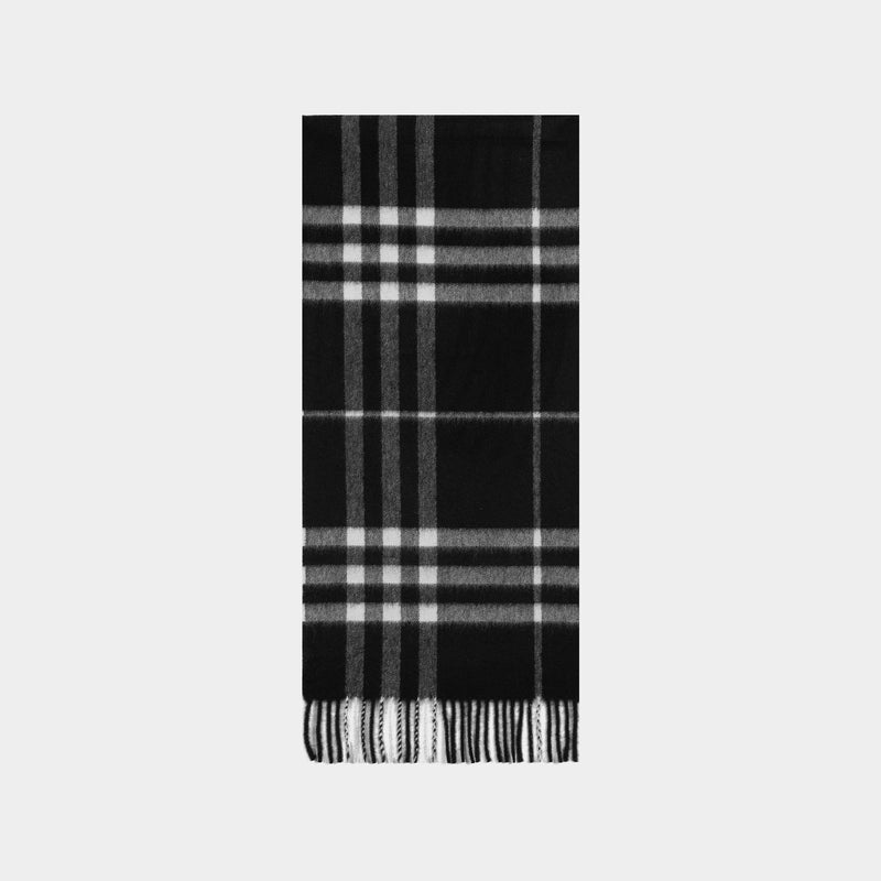 Écharpe Giant Check - Burberry - Cachemire - Noir