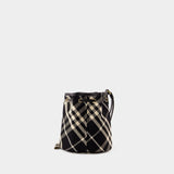 Sac Porté Épaule Drawstring Pouch Bin - Burberry - Coton - Noir