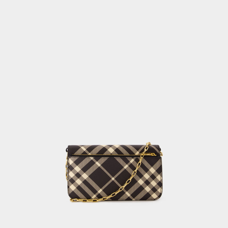 Wallet On Chain Bin - Burberry - Cuir Synthétique - Noir