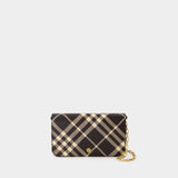 Wallet On Chain Bin - Burberry - Cuir Synthétique - Noir