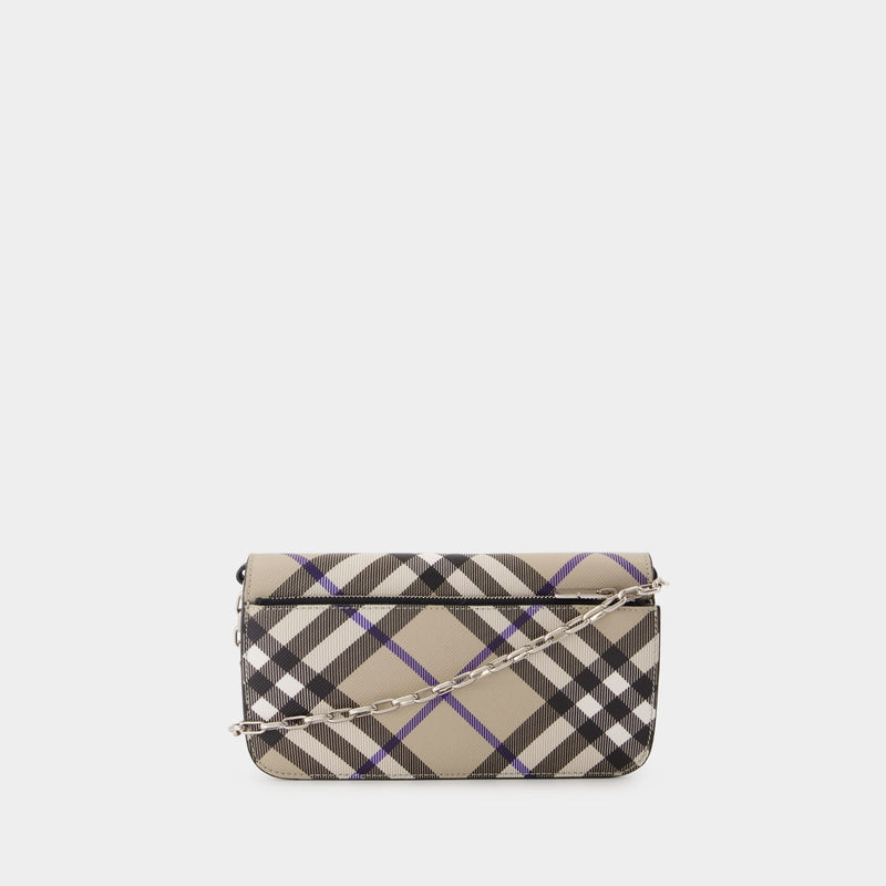 Wallet On Chain Bin - Burberry - Cuir Synthétique - Neutre