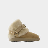 Bottes Snug - Burberry - Cuir - Beige