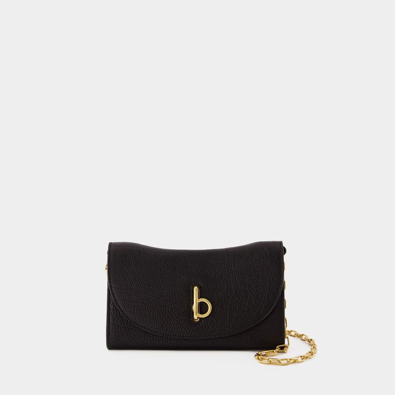 Wallet On Chain Rocking Horse - Burberry - Cuir - Noir