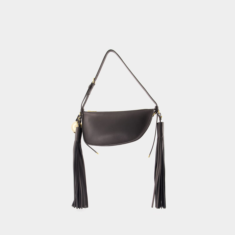 Sac Porté Épaule Mini Shield Sling - Burberry - Cuir - Noir