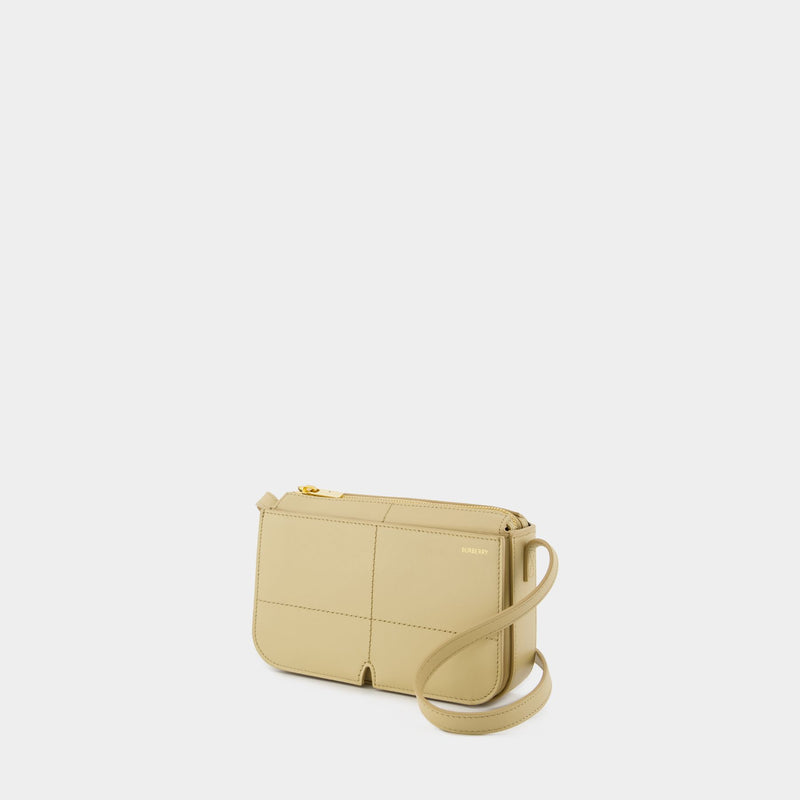 Sac À Bandoulière Snip Small - Burberry - Cuir - Beige