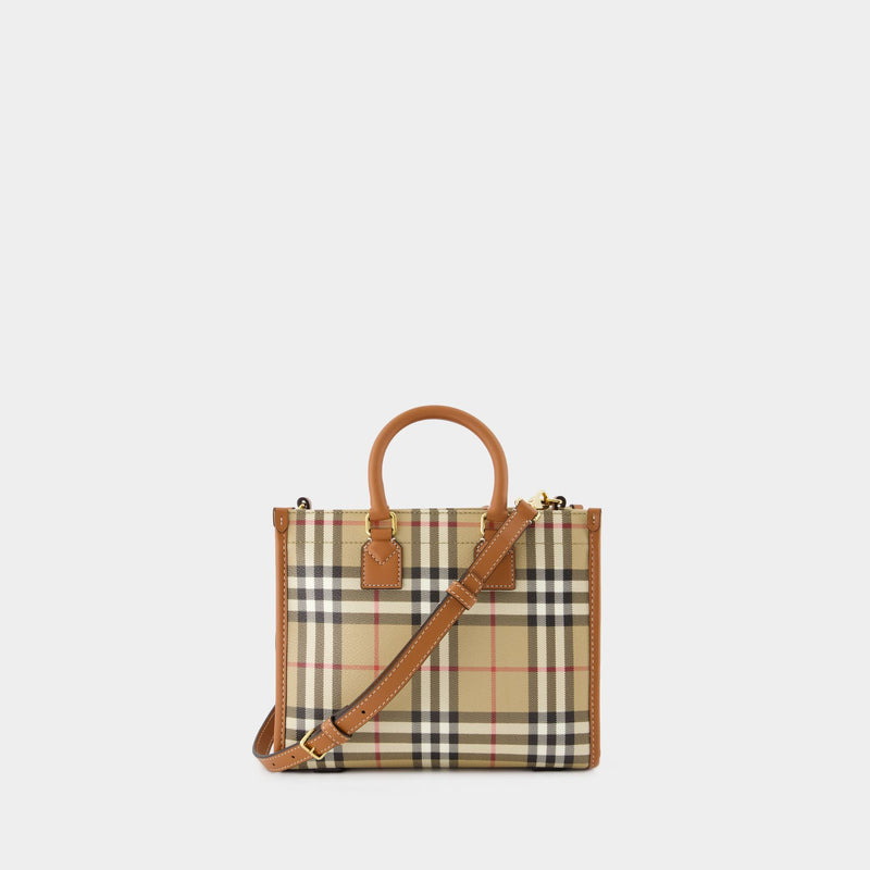 Cabas Mini Freya - Burberry - Cuir Synthétique - Marron