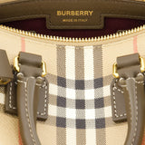 Sac À Main Mini Bowling - Burberry - Coton - Marron