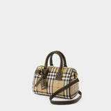 Sac À Main Mini Bowling - Burberry - Coton - Marron