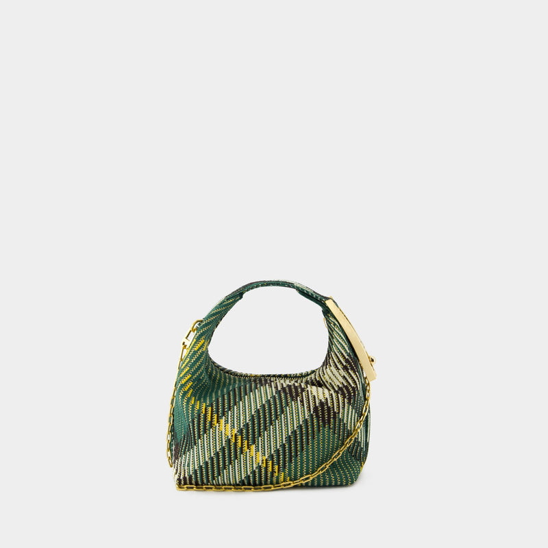 Sac À Main Micro Peg Ch4 - Burberry - Nylon - Vert