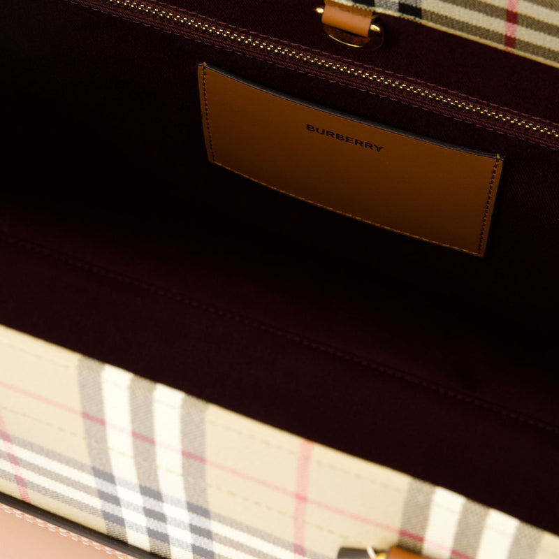 Cabas Medium Freya - Burberry - Cuir Synthétique - Marron