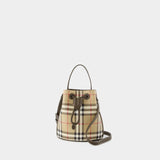 Sac Mini Drawstring Bucket - Burberry - Cuir Synthétique - Marron