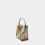 Sac Mini Drawstring Bucket - Burberry - Cuir Synthétique - Marron