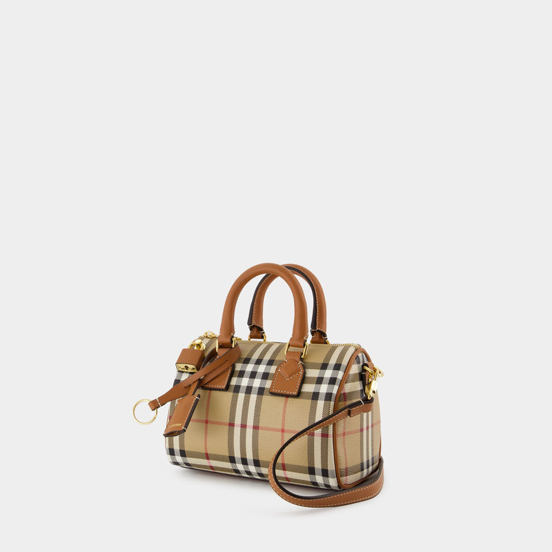 Sac À Main Mini Bowling - Burberry - Cuir Synthétique - Marron