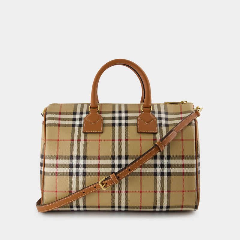 Sac À Main Medium Bowling - Burberry - Cuir Synthétique - Marron