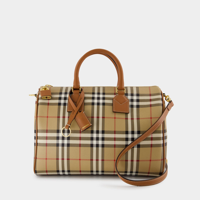 Sac À Main Medium Bowling - Burberry - Cuir Synthétique - Marron