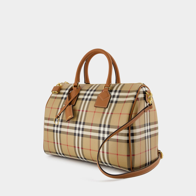 Sac À Main Medium Bowling - Burberry - Cuir Synthétique - Marron