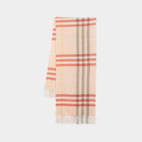 Écharpe Giant Check - Burberry - Cachemire - Rose