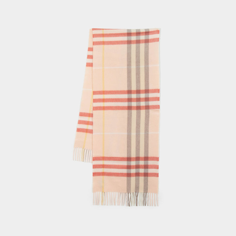 Écharpe Giant Check - Burberry - Cachemire - Rose