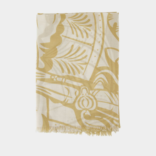 Écharpe Large - Burberry - Laine - Beige
