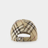 Casquette Essential Check - Burberry - Synthétique - Beige