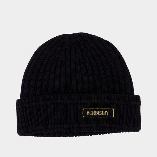 Bonnet - Burberry - Laine - Noir