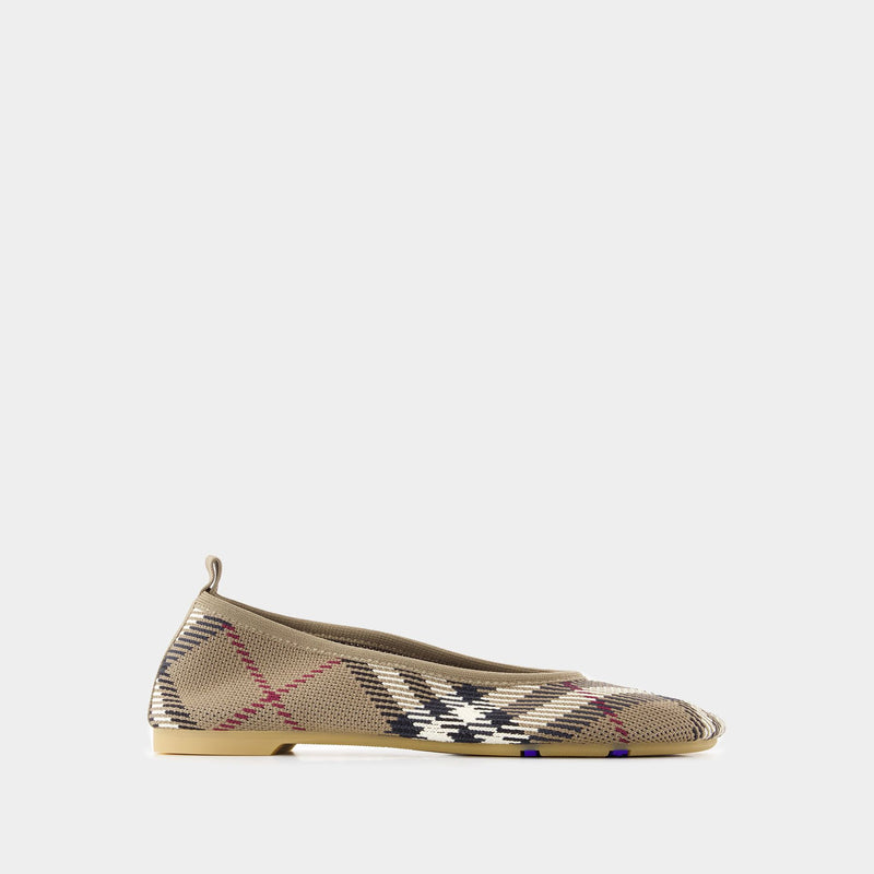 Ballerines Knit Baby 05 Check - Burberry - Nylon - Neutre