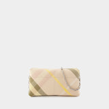 Wallet On Chain Snip Mini - Burberry - Synthétique - Rose