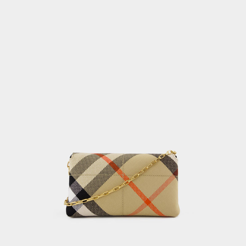 Wallet On Chain Snip Mini - Burberry - Synthétique - Beige