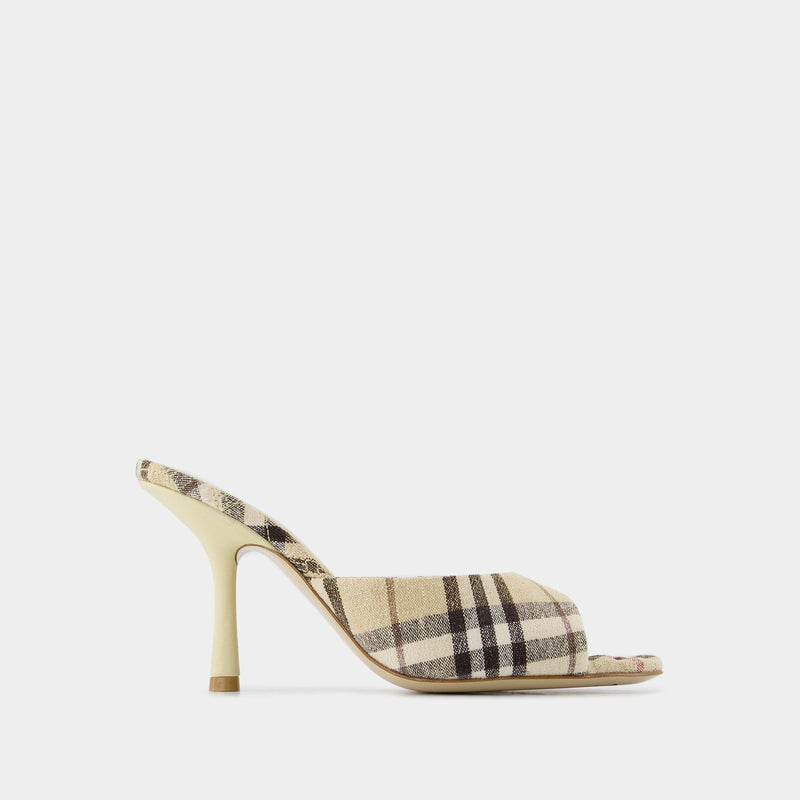 Escarpins Mews 90 Chk - Burberry - Lin - Neutre