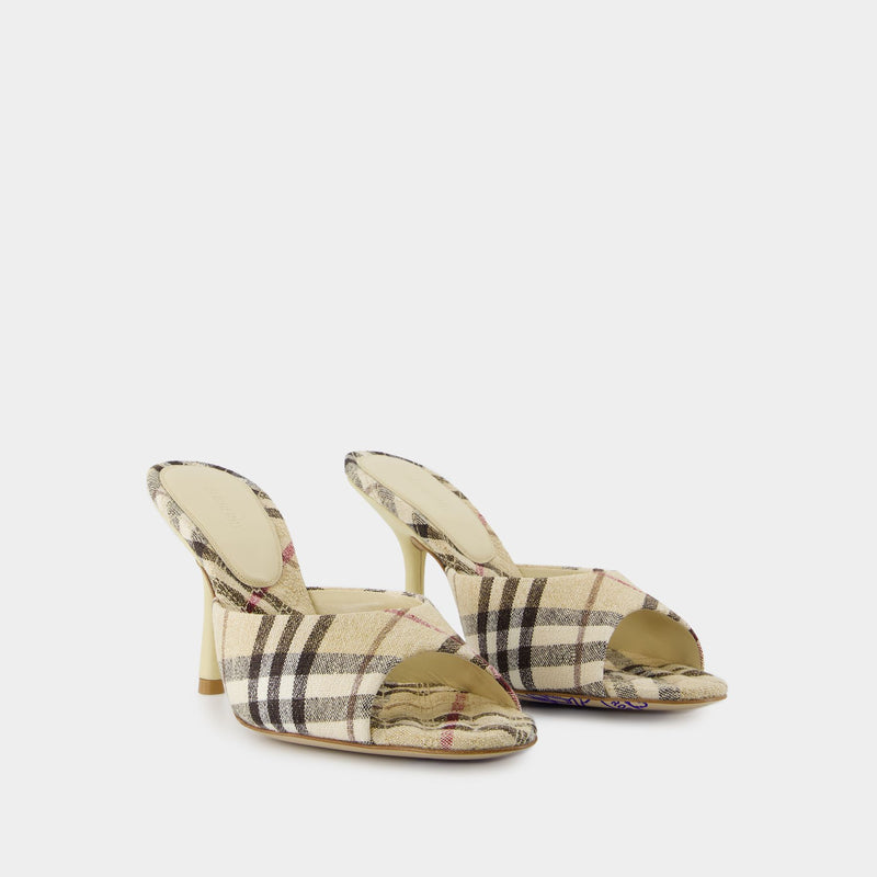 Escarpins Mews 90 Chk - Burberry - Lin - Neutre