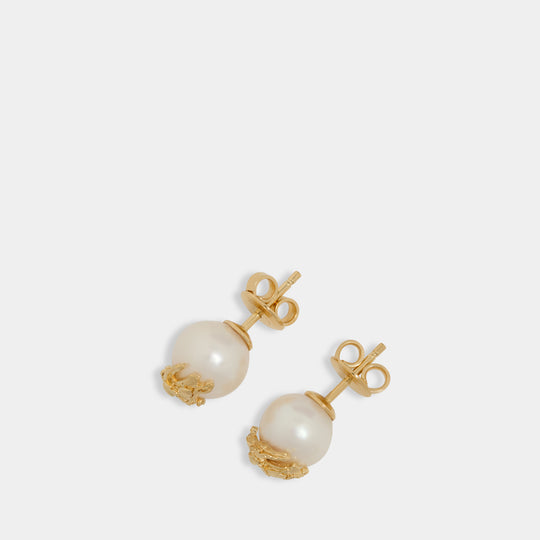 Boucles D'oreilles Lj Ekd Sphre Pearl - Burberry - Métal - Doré