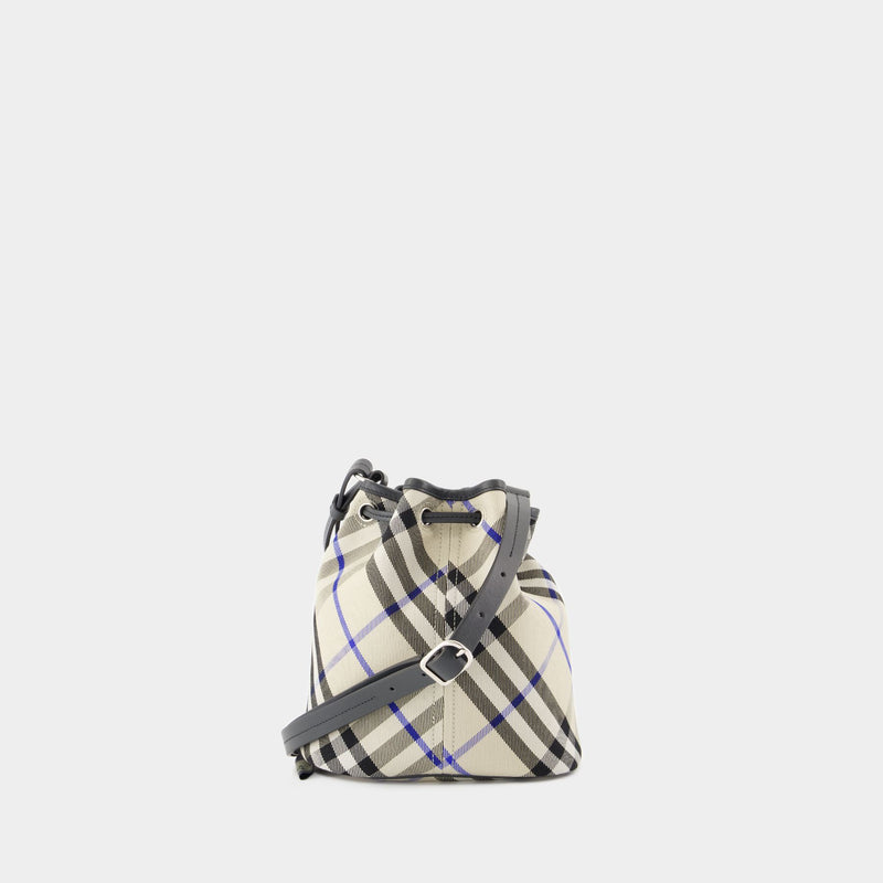 Sac À Main Mini Drawstring - Burberry - Coton - Neutre