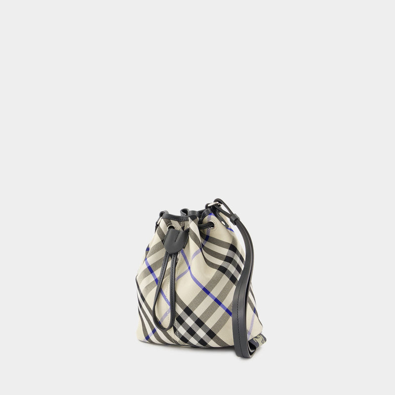 Sac À Main Mini Drawstring - Burberry - Coton - Neutre