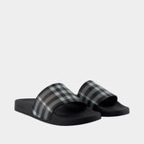Sandales Mf Furley M Check - Burberry - Synthétique - Noir