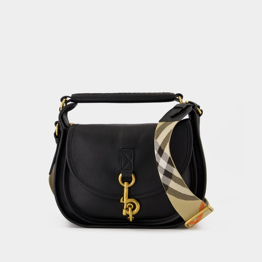 Sac À Bandoulière Small B-Clip Messenger - Burberry - Cuir - Noir