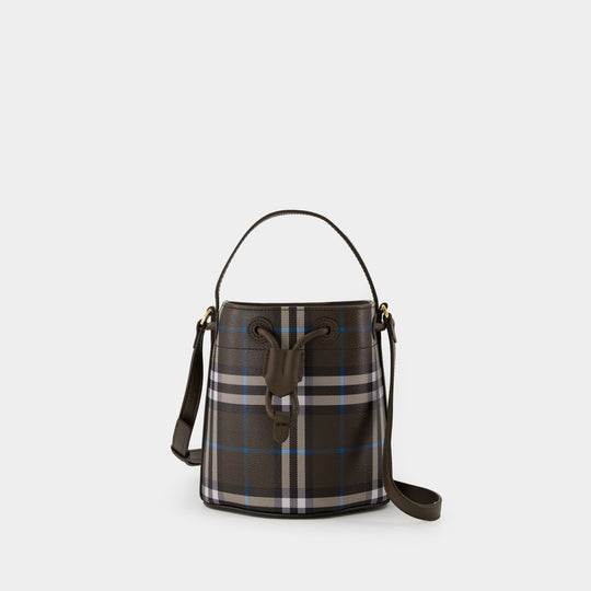Sac À Bandoulière Mini Drawstring - Burberry - Synthétique - Gris