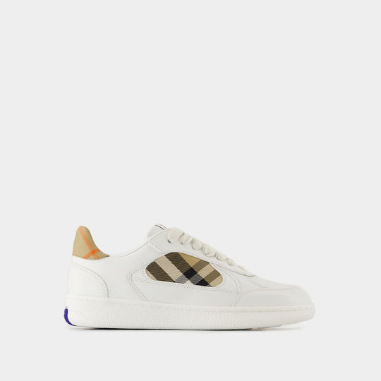 Sneakers Lf Terrace Mix - Burberry - Cuir - Blanc