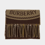Écharpe Knight Chck - Burberry - Laine - Gris