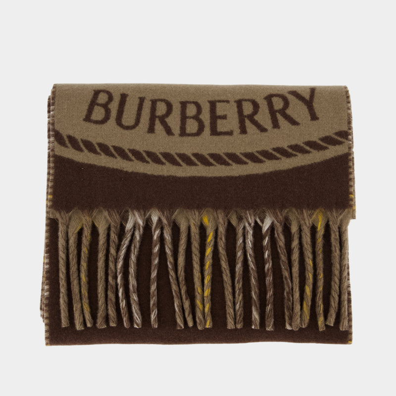 Écharpe Knight Chck - Burberry - Laine - Gris
