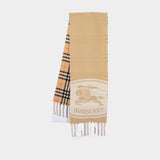 Écharpe Knight Chck - Burberry - Laine - Beige