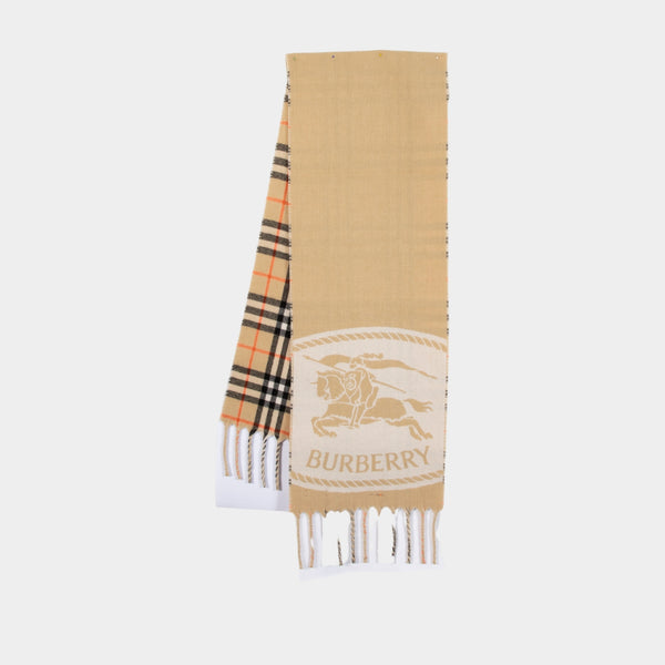 Écharpe Knight Chck - Burberry - Laine - Beige