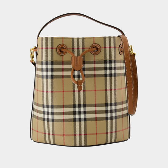 Sac À Main Ll Small Drawstring - Burberry - Cuir Synthétique - Marron
