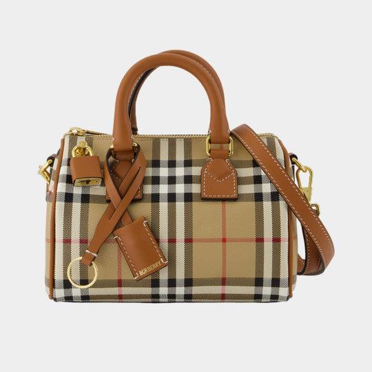 Sac À Main Ll Mini Bowling - Burberry - Cuir Synthétique - Marron