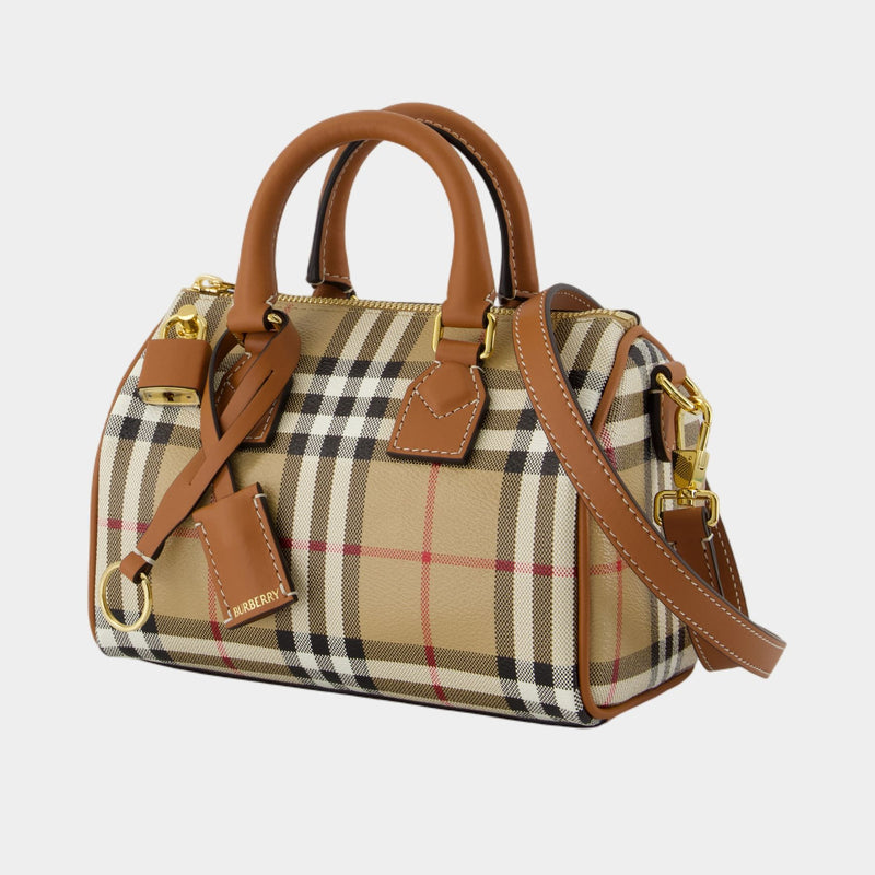 Sac À Main Ll Mini Bowling - Burberry - Cuir Synthétique - Marron