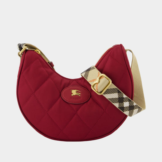Sac À Bandoulière Ll Horseshoe - Burberry - Nylon - Rouge