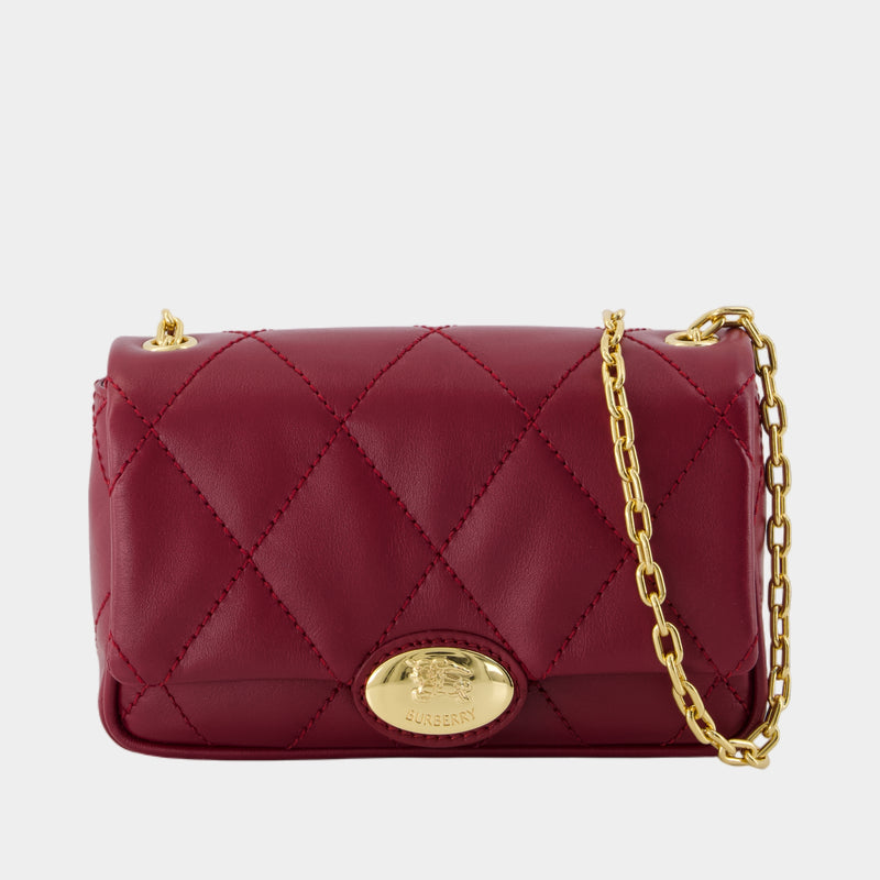 Sac Porté Épaule Strand - Burberry - Cuir - Bordeaux