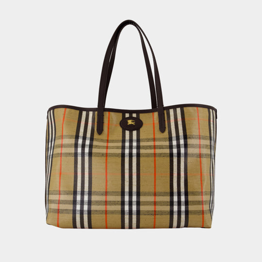 Cabas Ll Highlands Medium - Burberry - Coton - Beige