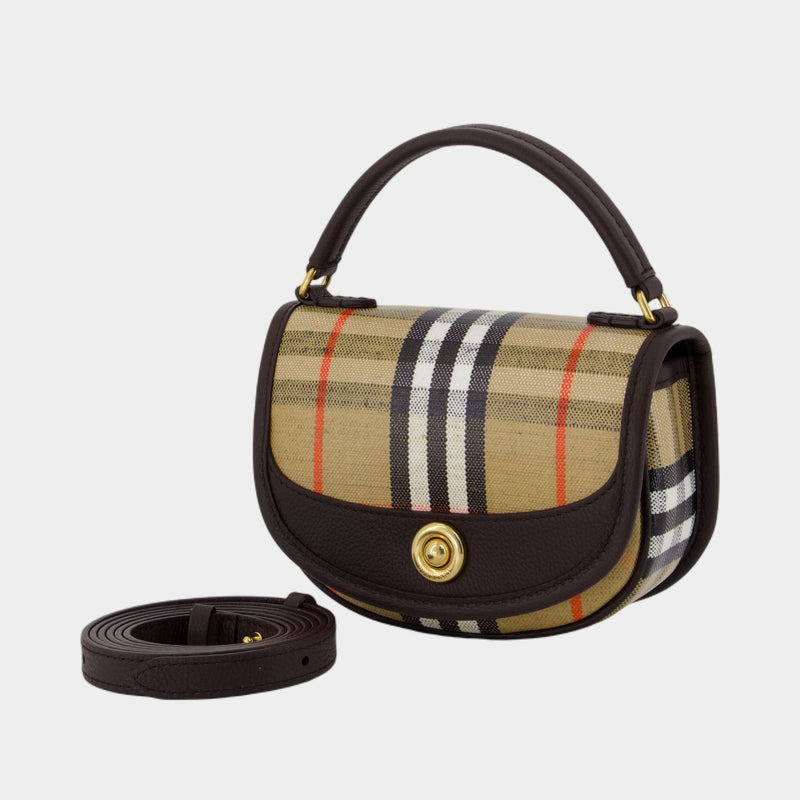 Sac À Main Highlands Mini - Burberry - Coton - Beige