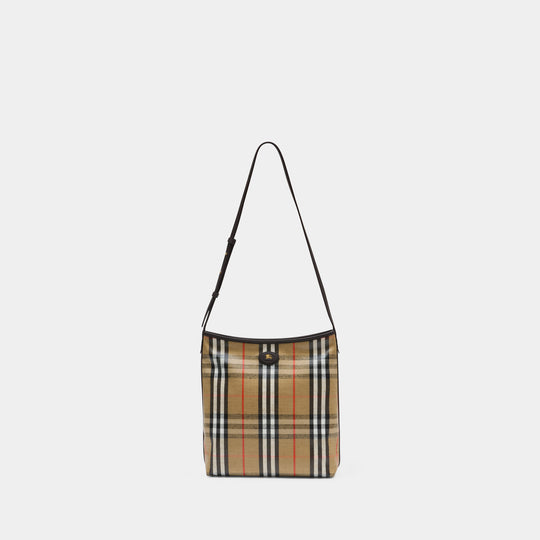 Sac Porté Épaule Highlands Small - Burberry - Coton - Beige